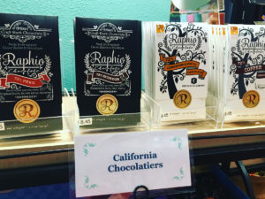 Gourmet chocolates from small chocolatiers inside California and elsewhere